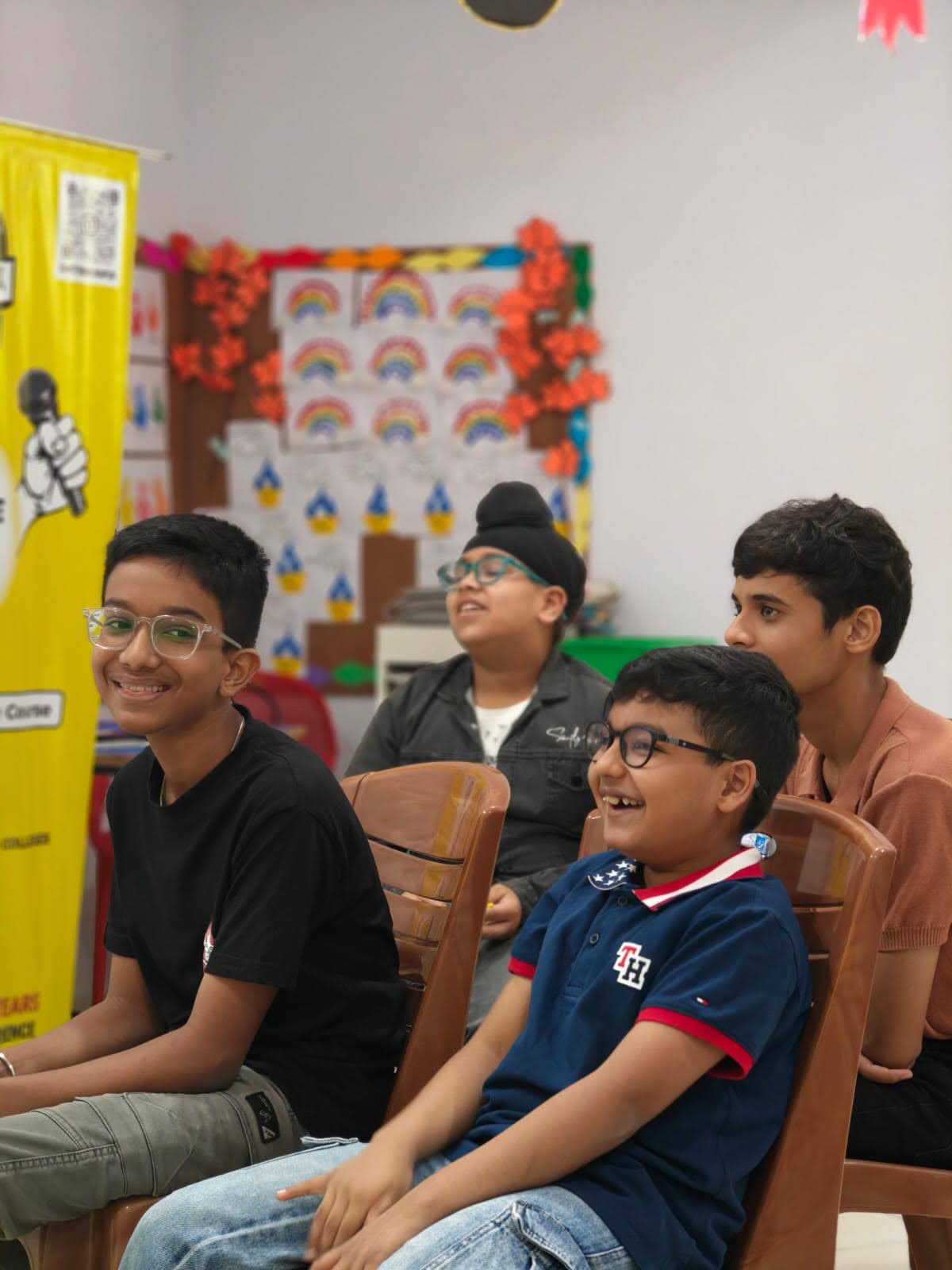 Student happily participating and sharing ideas